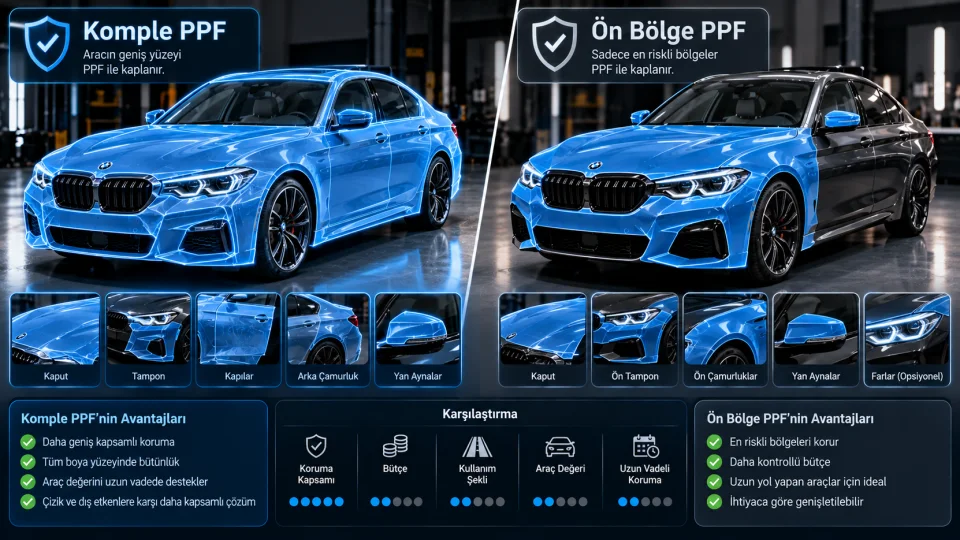 Komple PPF mi, Ön Bölge PPF mi? Hangisi Daha Mantıklı?